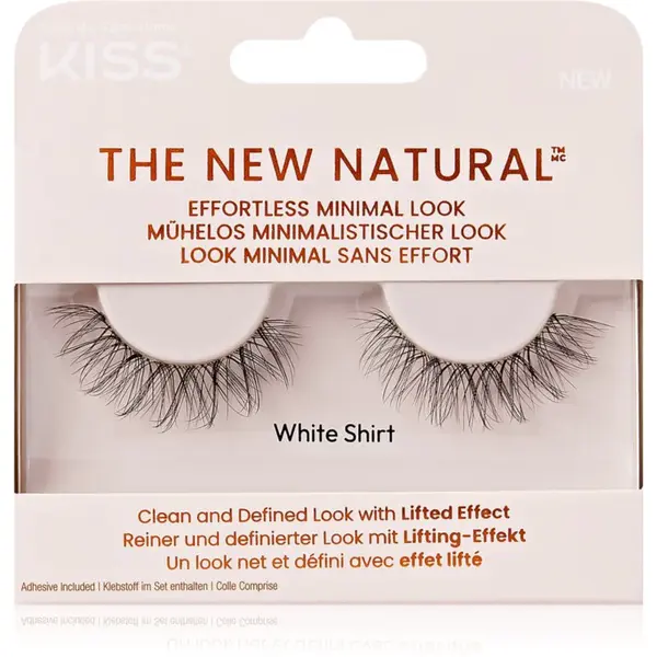 KISS The New Natural Effortless Minimal Look umelé mihalnice White Shirt 1 pár