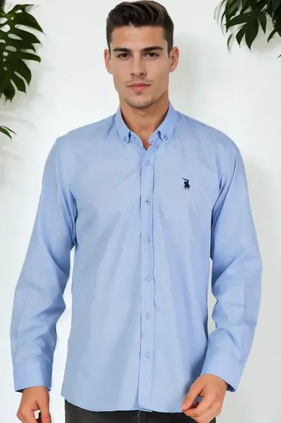 G925 DEWBERRY MEN'S SHIRT-BLUE