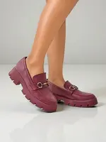 Resti Elegant women's loafers Burgundy