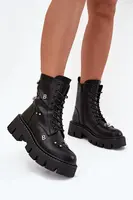 Boto Dámske Pracovné Topánky S Ozdobami Zateplené Čierne Lunea