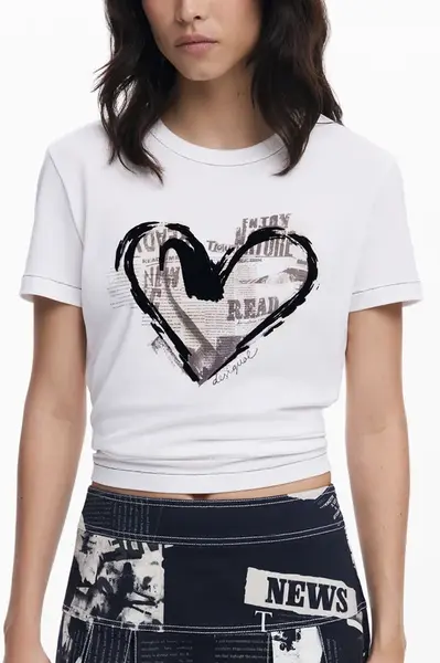 Dámske tričko s potlačou srdca