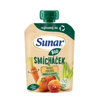 SUNAR BIO ovocná kapsička Smícháček mango, mrkva, marhuľa a fenikel 100 g