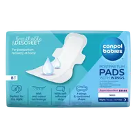 CANPOL BABIES Popôrodné vložky s krídelkami nočné 8 ks