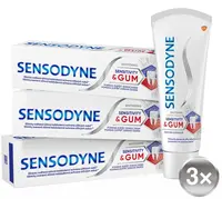 SENSODYNE Sens&Gum bieliaca zubná pasta 3 x 75 ml