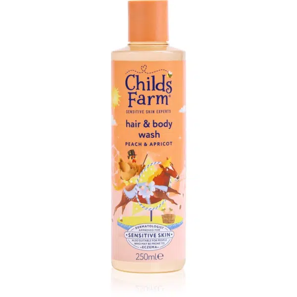 Childs Farm Hair & Body Wash umývateľná emulzia na telo a vlasy Peach & Apricot 250 ml