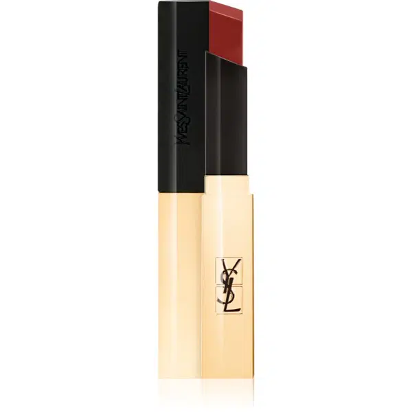 Yves Saint Laurent Rouge Pur Couture The Slim tenký zmatňujúci rúž s koženým efektom odtieň 33 Orange Desire 2.2 g