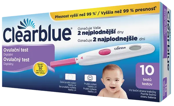 CLEARBLUE Ovulačný test - digitálny 10 ks