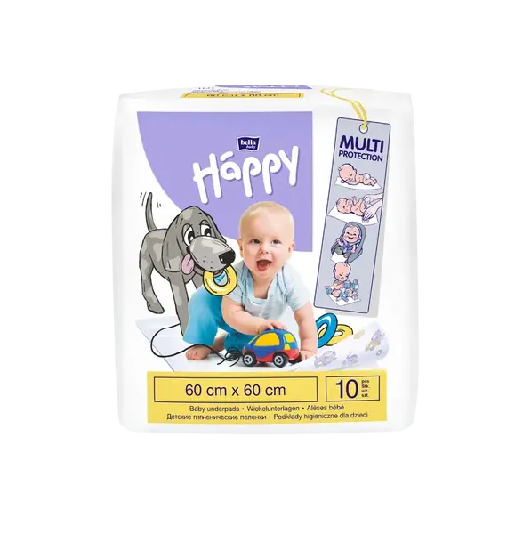 BELLA Baby Detské prebaľovacie podložky 60 x 60 cm 10 ks