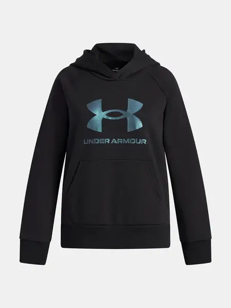 Girls' sweatshirt Under Armour UA Rival Flc Shimmer Hdy-BLK - Girls