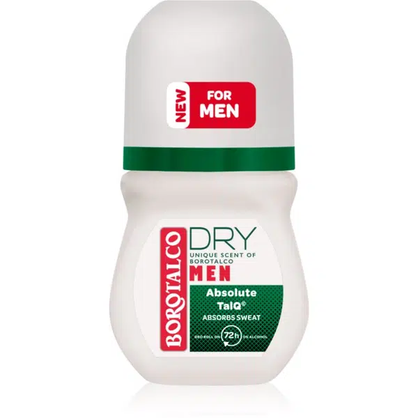 Borotalco MEN Dry guličkový dezodorant roll-on 72h vône Original 50 ml
