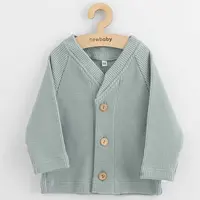 Dojčenský kabátik na gombíky New Baby Luxury clothing Oliver sivý 56 (0-3m), 20C54961