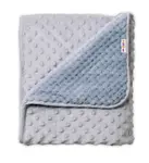 Detská luxusná obojstranná deka s Minky 80x90 cm, šedá, Baby Nellys