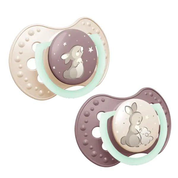 LOVI Cumlík silikónový dynamický 0-6m Night&Day