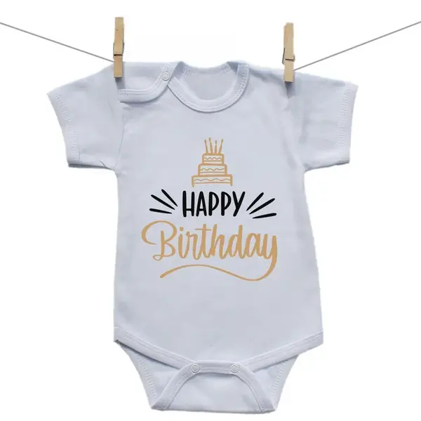 Boodyy Body s krátkym rukávom Happy birthday 92 (18-24 mesiacov)