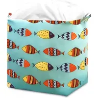 Livefy kôš na hračky / bielizeň Fishy 50x40x45 cm, tyrkysový