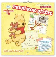 První rok dítěte - Medvídek Pú (nedatovaný nástěnný poznámkový kalendář (130 samolepek))