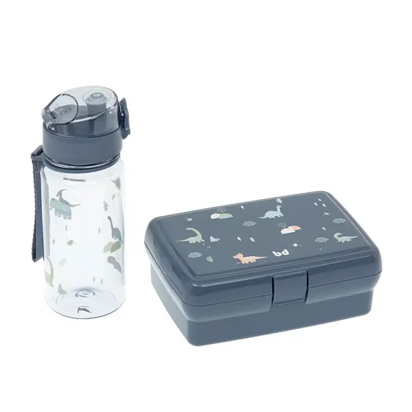 Detský desiatový set BIMBIDREAMS - modrý dinosaurus