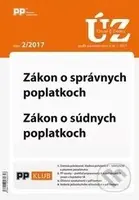 Úplné znenia zákonov 2/2017 (Zákon o správnych poplatkoch, Zákon o súdnych poplatkoch)