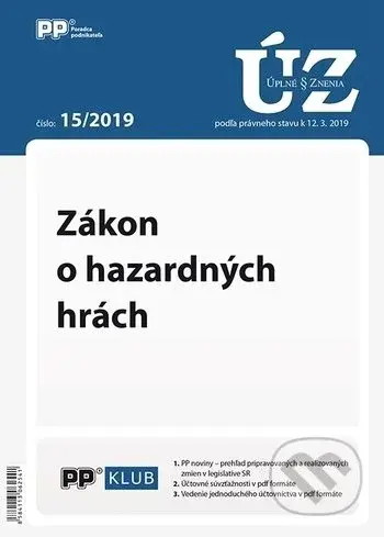 Úplné znenia zákonov 15/2019 (Zákon o hazardných hrách)