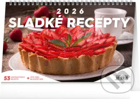 NOTIQUE Stolní kalendář Sladké recepty 2026 (řádky)
