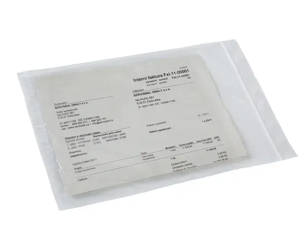 100 ks - Sáček rychlouzavírací PE 230x320/0,05 s kapsou