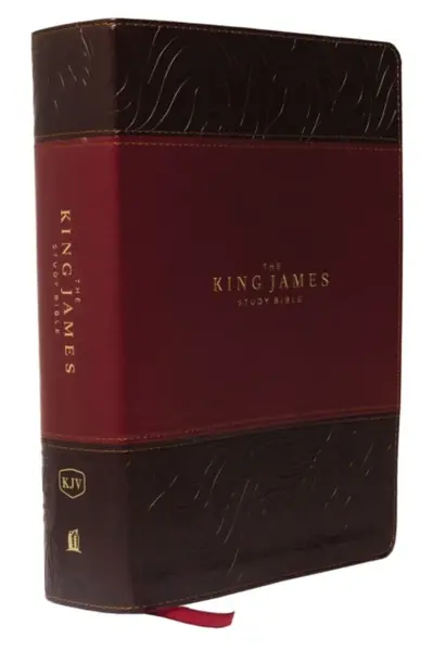 KJV, The King James Study Bible, Leathersoft, Burgundy, Red Letter, Full-Color Edition - Thomas Nelson