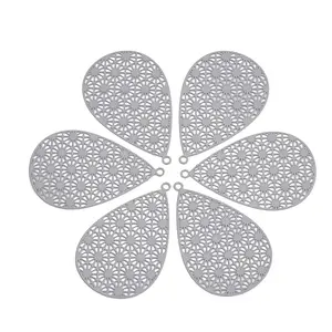 430 Stainless Steel Filigree Pendants