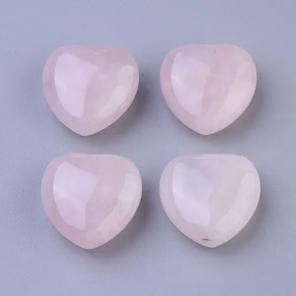 Natural Rose Quartz Heart Love Stone
