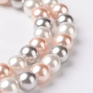 Round Shell Pearl Bead Strands