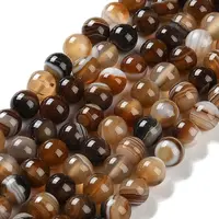 Natural Striped Agate/Banded Agate Beads Strands