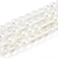 Baking Painted Transparent Glass Beads Strands