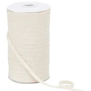 200M Cotton Linen Herringbone Ribbon