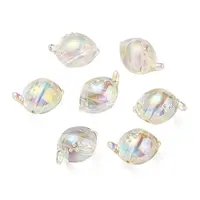 UV Plating Rainbow Iridescent Acrylic Beads