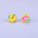 Printed Round Silicone Focal Beads