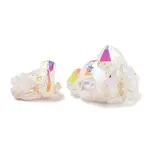 Electroplated Natural Druzy Quartz Crystal Cluster Ornaments