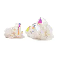 Electroplated Natural Druzy Quartz Crystal Cluster Ornaments