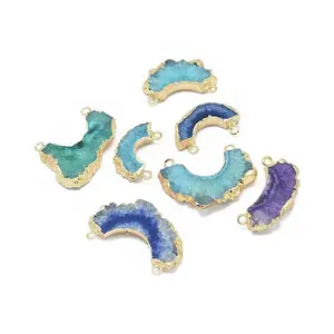 Natural Druzy Quartz Pendants