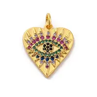 Brass Micro Pave Cubic Zirconia Pendants