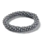 Crochet Glass Beads Braided Stretch Bracelet