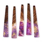 Transparent Resin & Walnut Wood Big Pendants