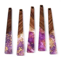 Transparent Resin & Walnut Wood Big Pendants