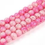 Transparent Baking Painted Glass Beads Strands