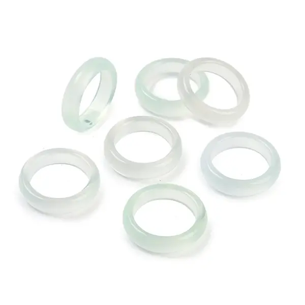 Dyed & Heated Natural Agate Finger Rings for Women