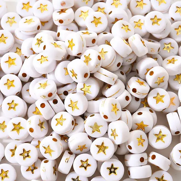White Opaque Acrylic Beads
