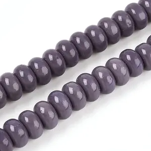 Opaque Spray Painted Glass Beads