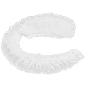 5 Yards Polyester Pleated Flower Lace Trim