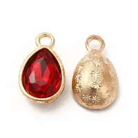 Faceted Glass Rhinestone Pendants