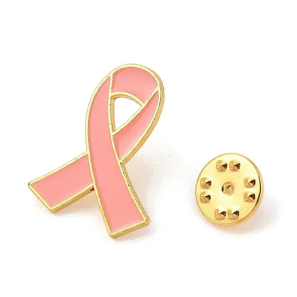 Breast Cancer Awareness Pink Ribbon Enamel Pin
