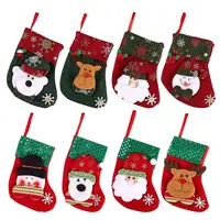 8Pcs Cloth Christmas Stockings Sets