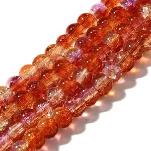 Crackle Glass Beads Strands